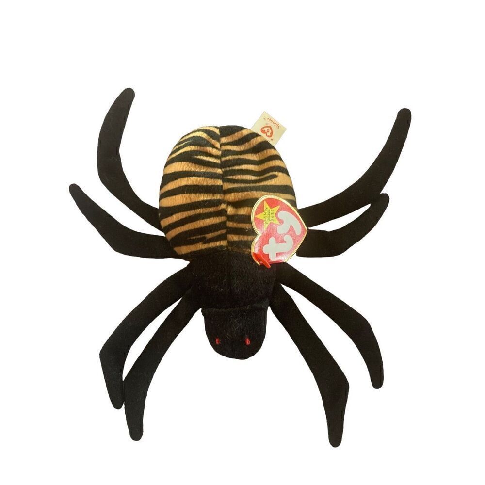 Spinner the Spider 1996/1997 Ty Beanie Baby Mint Condition Plush Collectible Nos